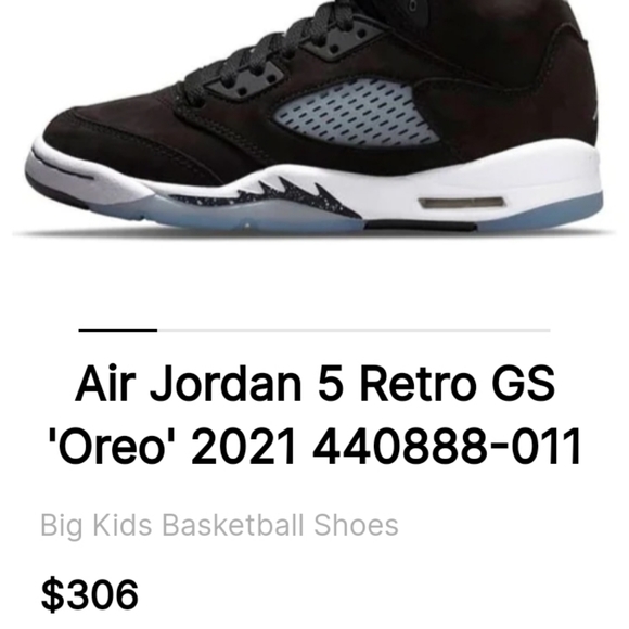 Air Jordan 5 Retro 'Oreo' 2021 Sz.6½ Wo. (5Y) - Picture 9 of 9